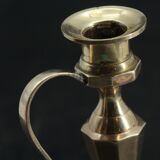 Ancienne paire de bougeoirs en laiton