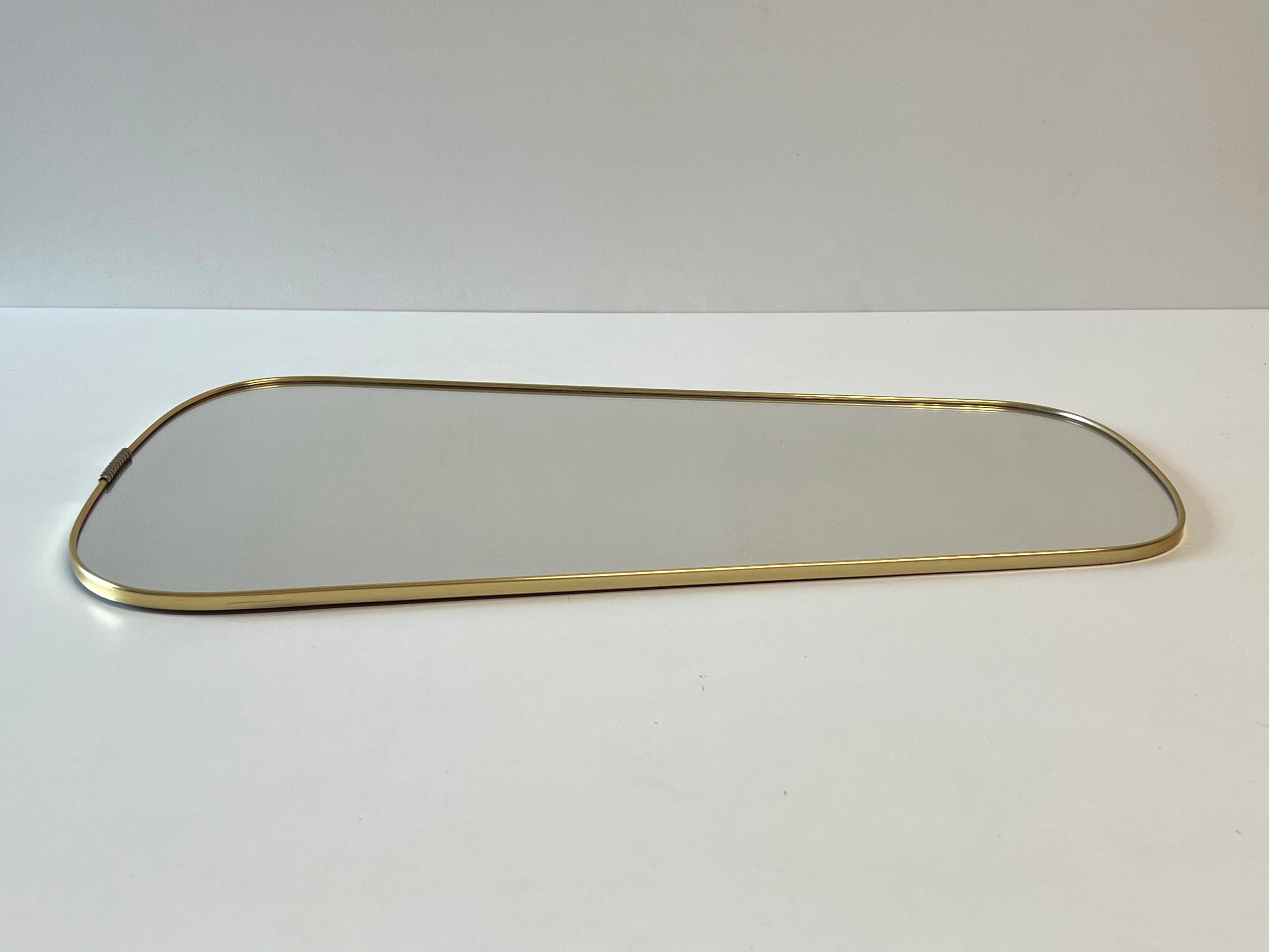 Antique free form mirror vintage design rearview mirror 60 - 33.5 x 61 cm