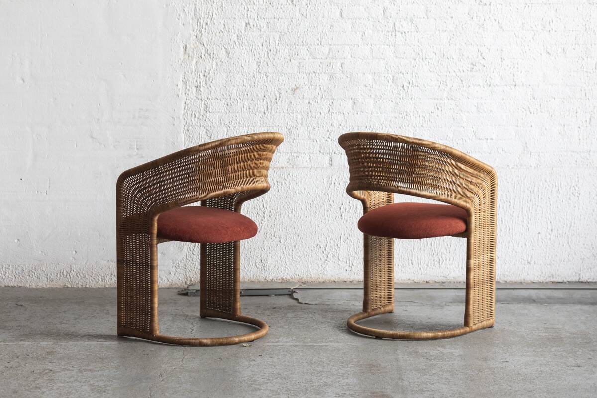 Set of 4 dining chairs by Luit van der Helm, Dutch design, 1980s
