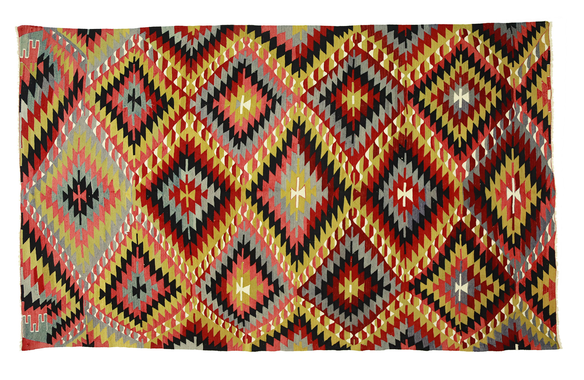 Anatolian handmade kilim rug 300 cm x 185 cm