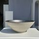 Duo of gray Indonesian ceramic bowls or salad bowls