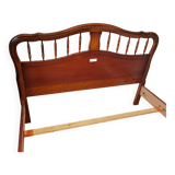 Double bed two places solid wood mahogany Louis XV style