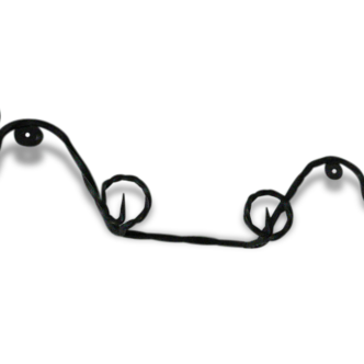 Door coats iron forged 4 hooks
