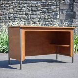 Wood and metal desk and formica top, 50