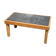 Vintage coffee table in solid wood and slate – 1970s – Modernist style