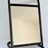 Vintage patinated metal shoe mirror