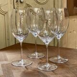 Suite de 4 grands verres à dégustation en cristal de Sèvres