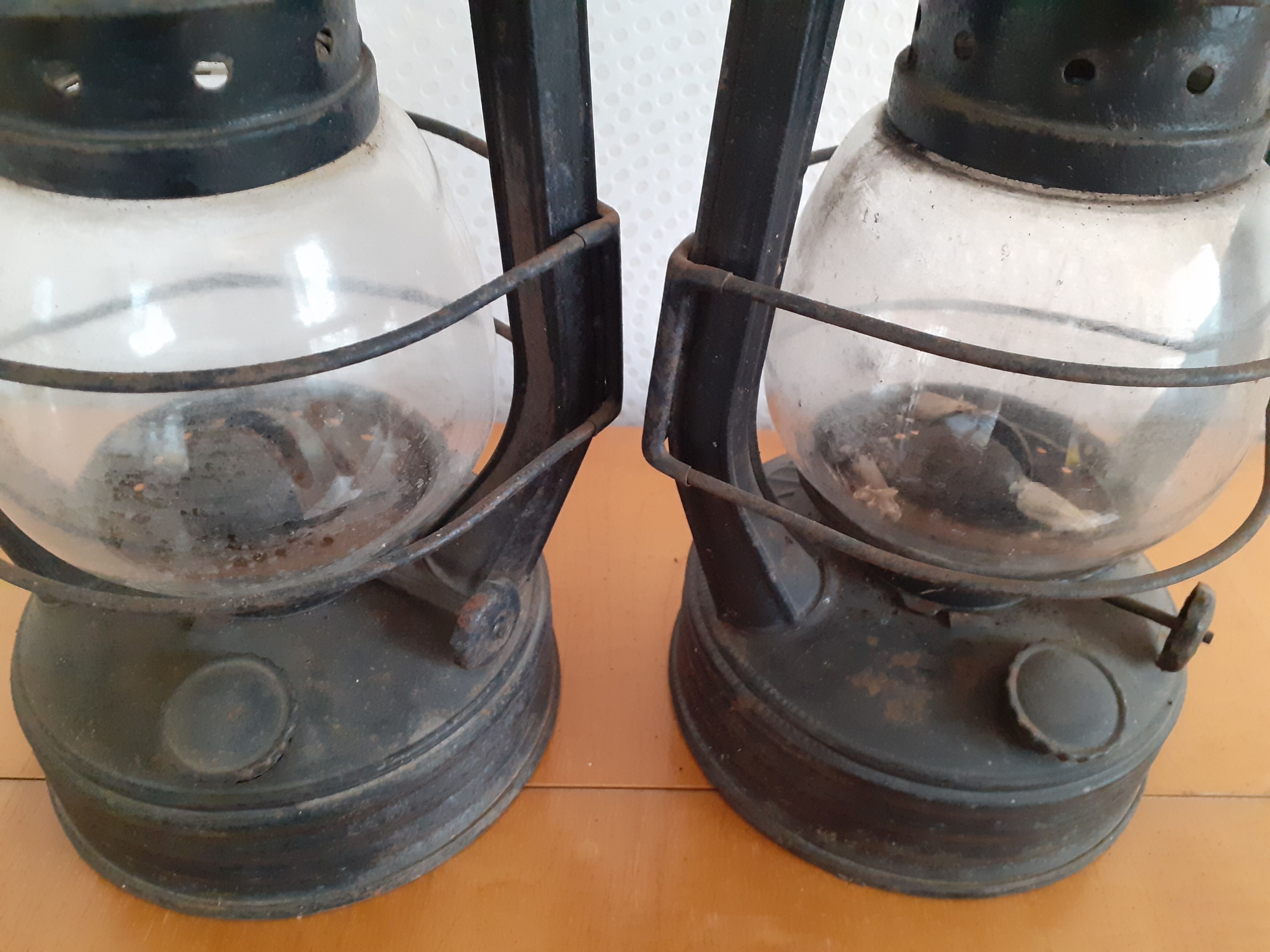 Duo of royalux old storm lamps