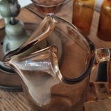 Amber glass carafe