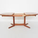 Teak oval extendable dining table by Korup Stolefabrik