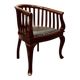 Chaise de bureau classique anglaise Chesterfield en cuir vert