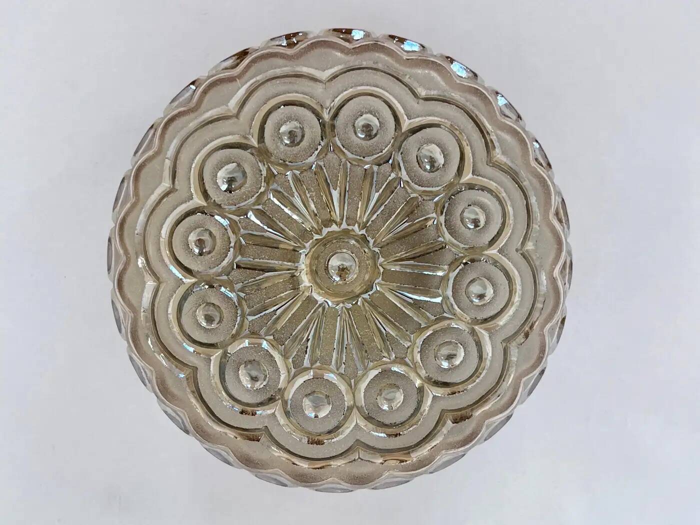 Plafonnier ou applique murale en verre, style Midcentury, Allemagne, années 1970