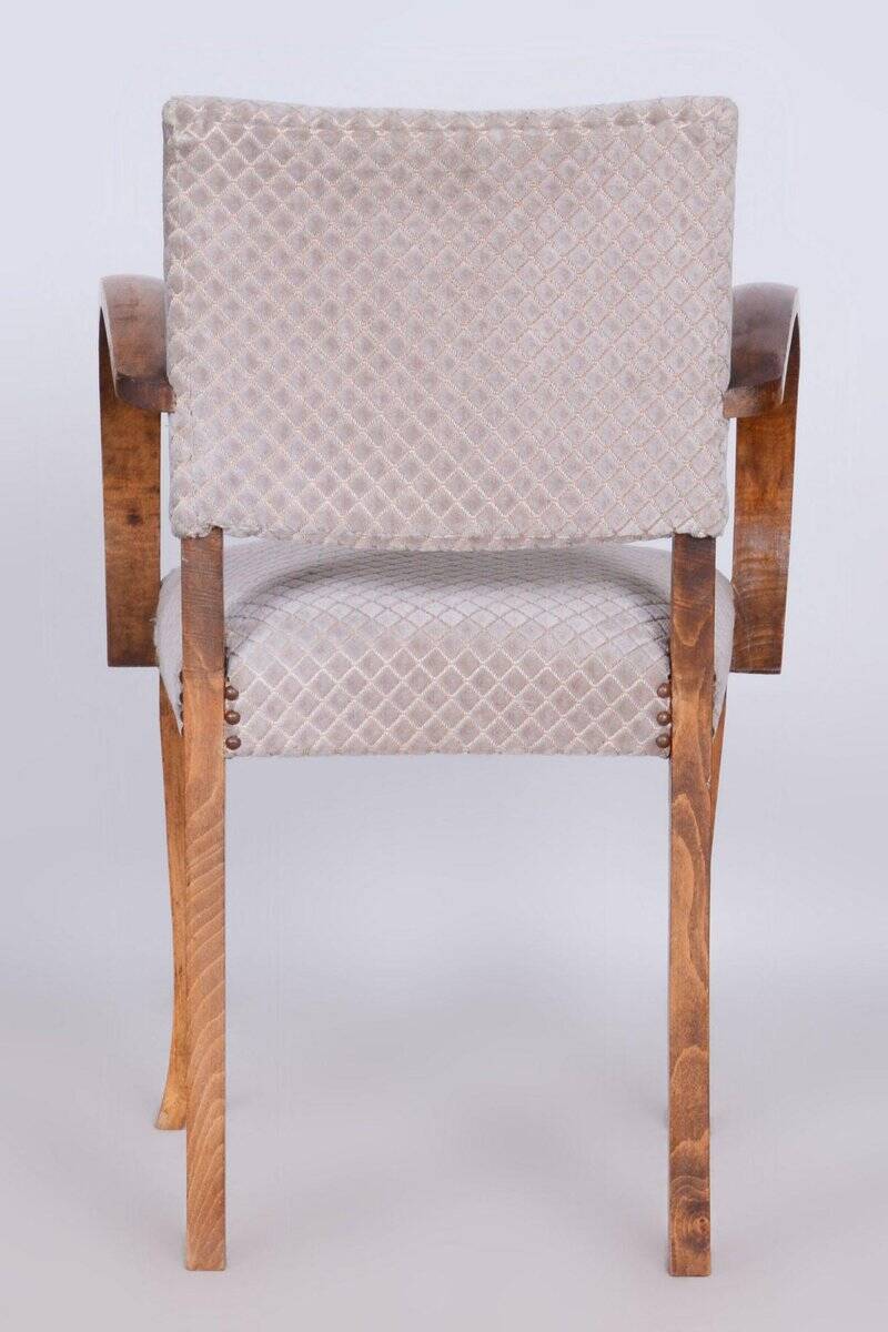 Fauteuil Art Déco en hêtre par Jules Leleu, années 1930