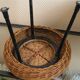 Tabouret bas en rotin