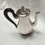 tea and coffee set 5 pieces in silver metal Gallia for Christofle model "Malmaison"