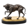 Bronze hunting dog and its prey – black marble base brass – s