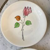 Dessert service flowers Made in France 50s