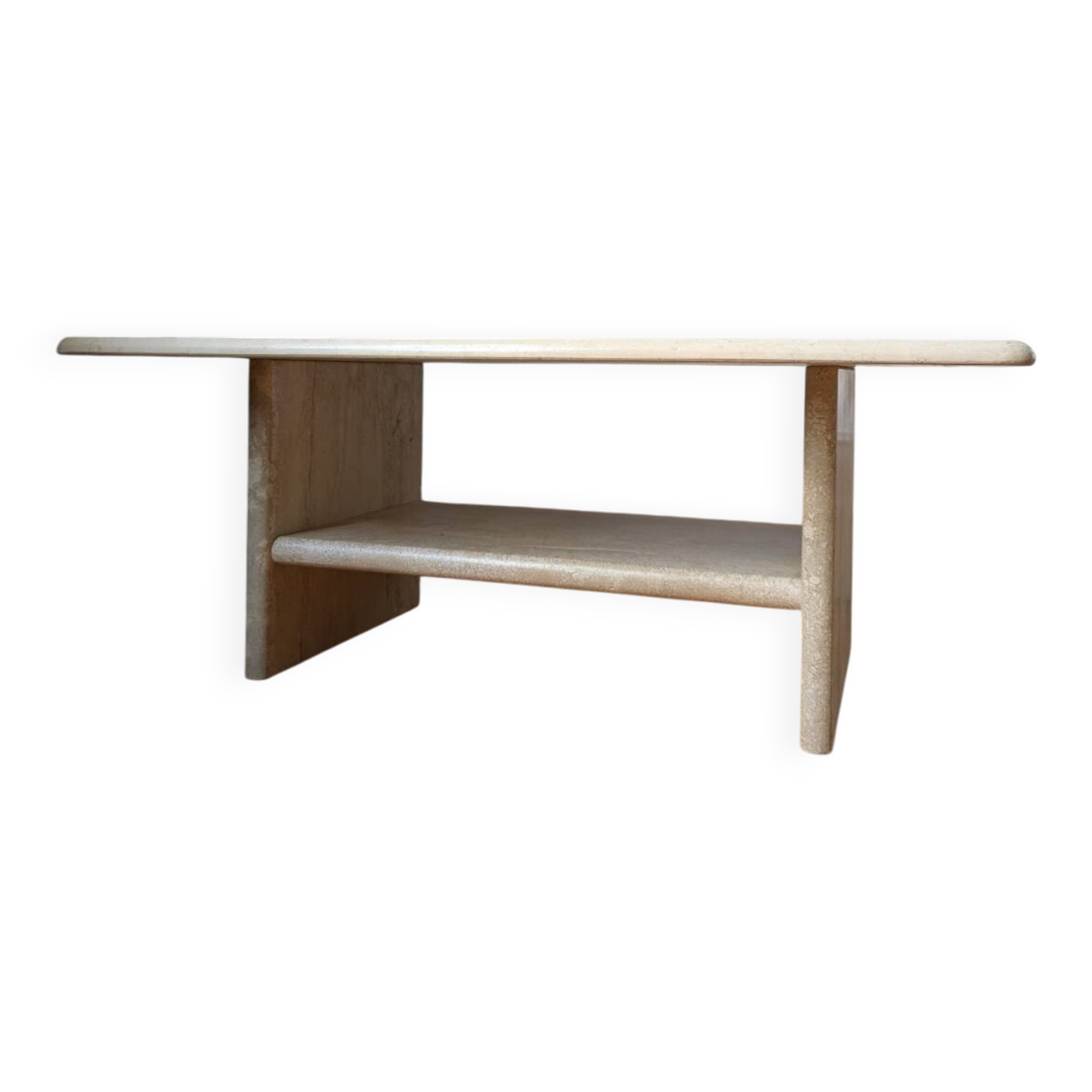 Vintage coffee table in travertine