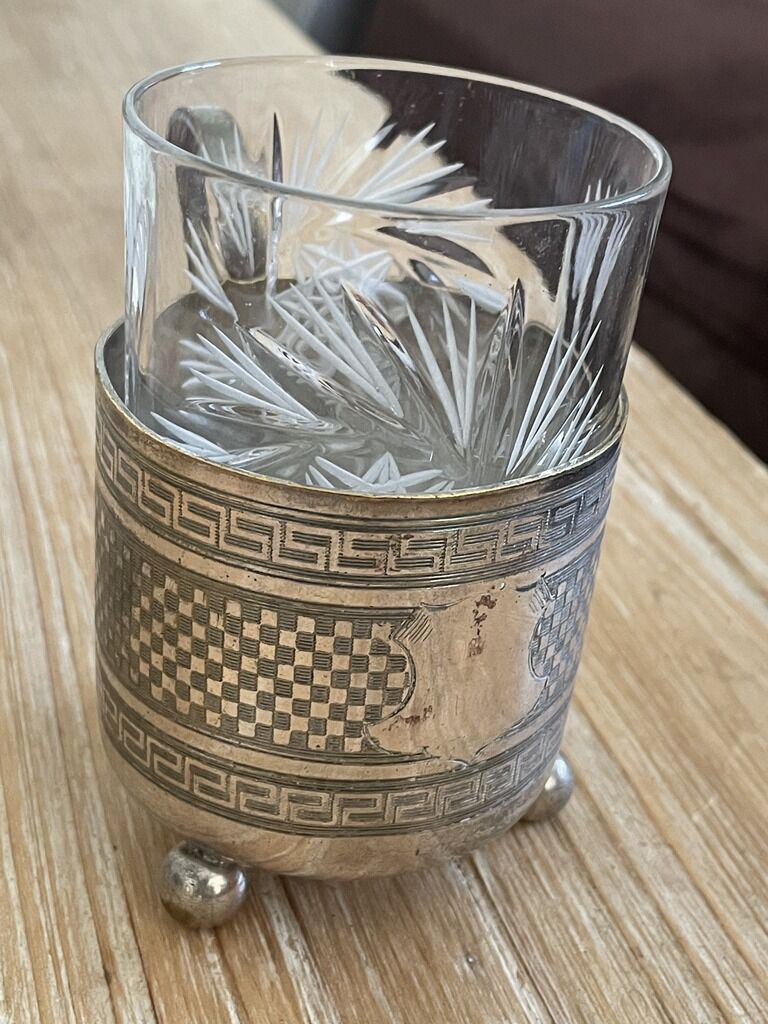 Glass and under old glass