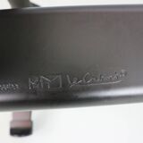 Chaise longue LC4 en cuir noir par Le Corbusier pour Cassina, années 1980