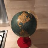 Earth globe ancient wooden foot