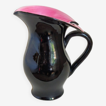 Bicolor pitcher of the Norman Potteries of Louviers 50s