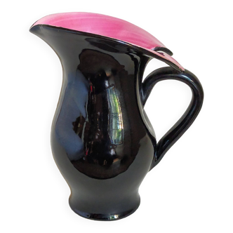 Bicolor pitcher of the Norman Potteries of Louviers 50s