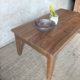 Large restored walnut coffee table