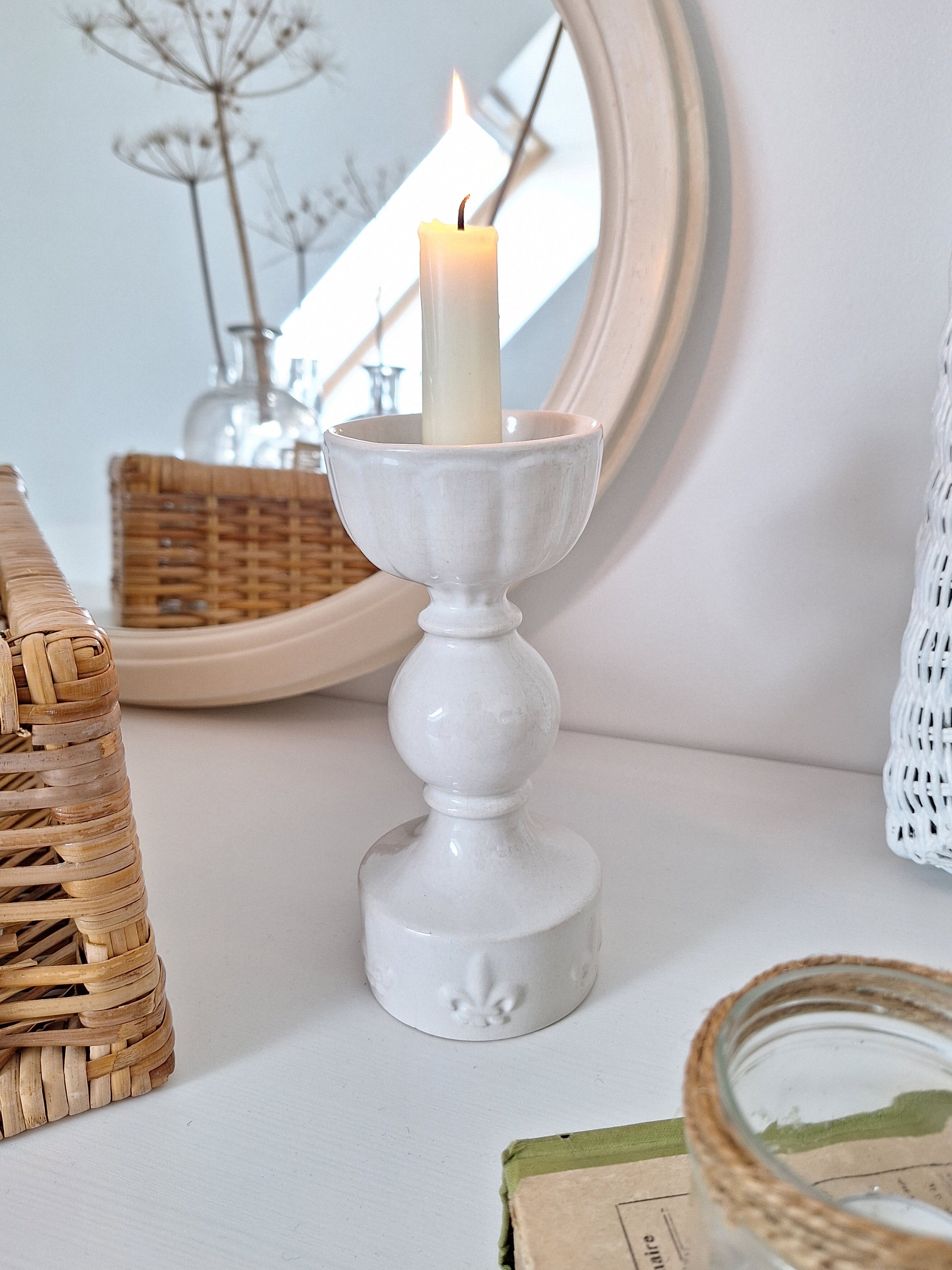 Vintage ceramic candle holder