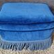 Vintage blue pouf