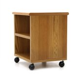 Wooden bedside tables, 1970s, set of 2