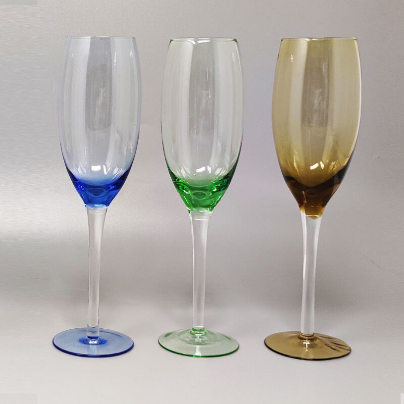 1970s Astonishing Set of Six Murano Glasses by Nason. Made in Italy