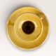 Mustard ceramic cellar rat candlestick