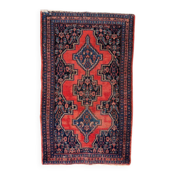 Tapis persan Senneh antique des années 1920 57 cm x 96 cm - 1C1248