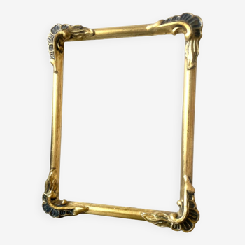 Antique gilded art nouveau  wooden frame 27 cm x 22 cm