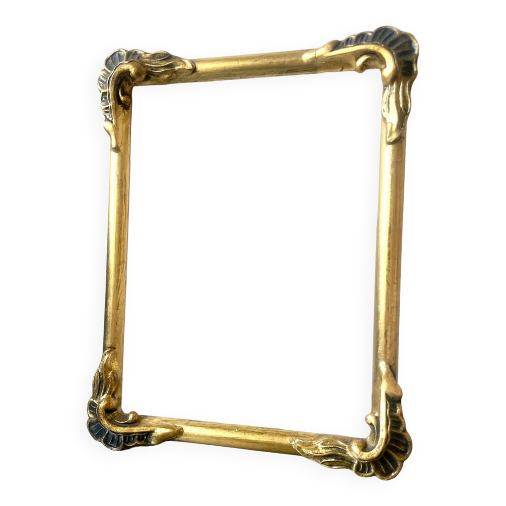 Cadre Ancien En Bois Doré Sculpté - Dimensions 26,5 X 23 Cm, à Suspendre