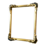 Cadre ancien en bois doré art nouveau 27 cm x 22 cm