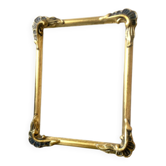 Antique gilded art nouveau  wooden frame 27 cm x 22 cm