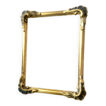 Antique gilded art nouveau  wooden frame 27 cm x 22 cm