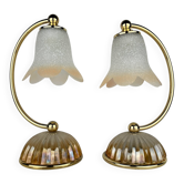 Lampes de chevet vintage italienne, années 1970, lot de 2