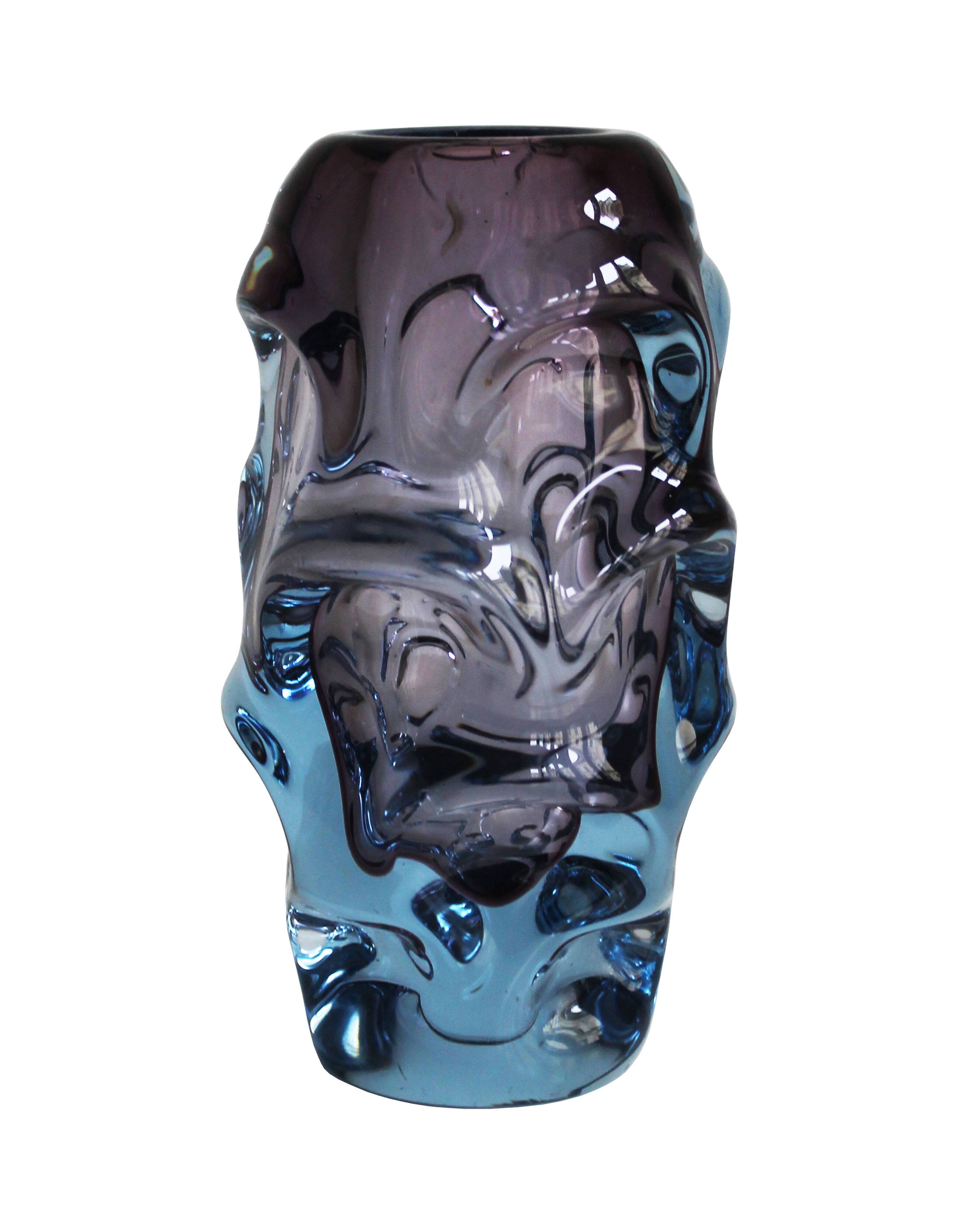 1960s Flower Vase by Jan Beranek – Pattern 5988 (Red Core Series)