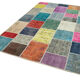Handwoven anatolian 206 cm x 300 cm multicolor patchwork carpet