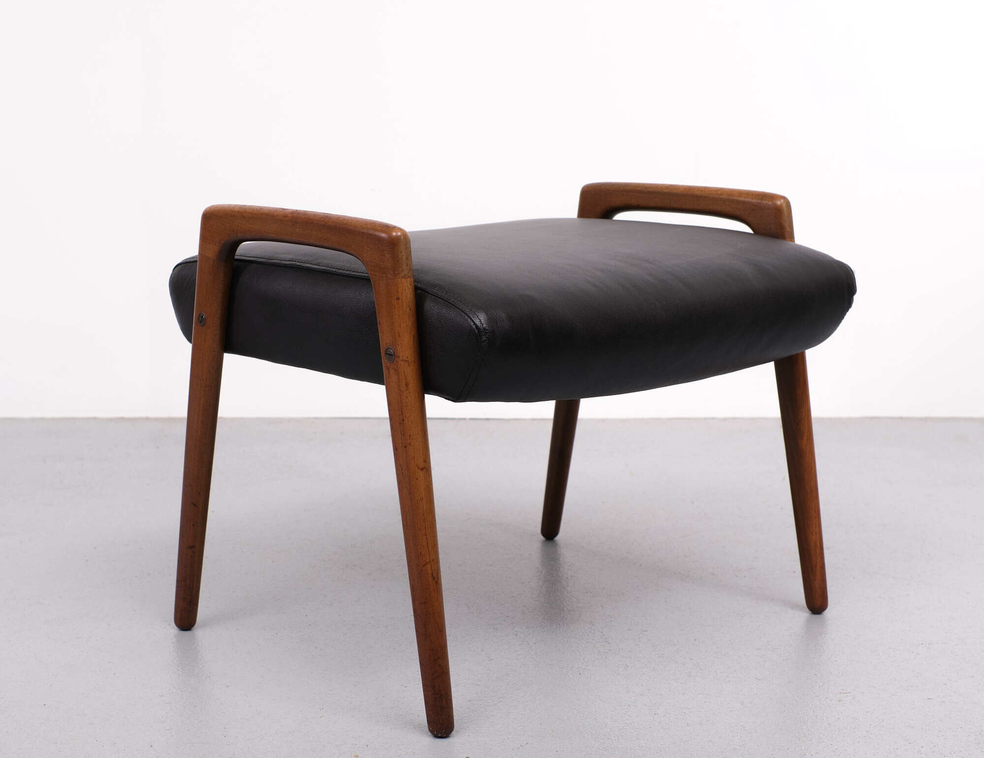 Vintage teak foot stool, scandinavian, 1960s
