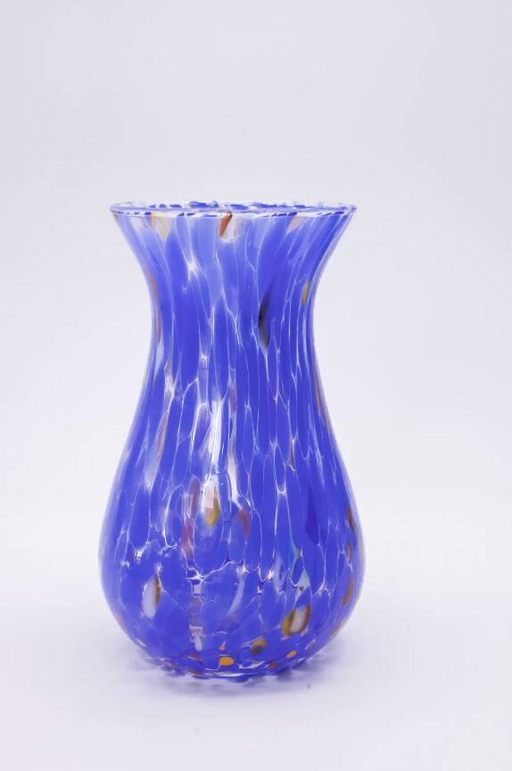 Handmade Blue Murano Glass Vase