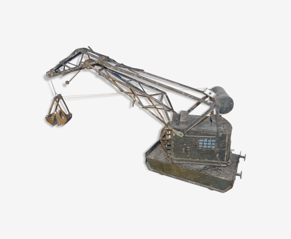 Grue jouet en tôle des années 40/50