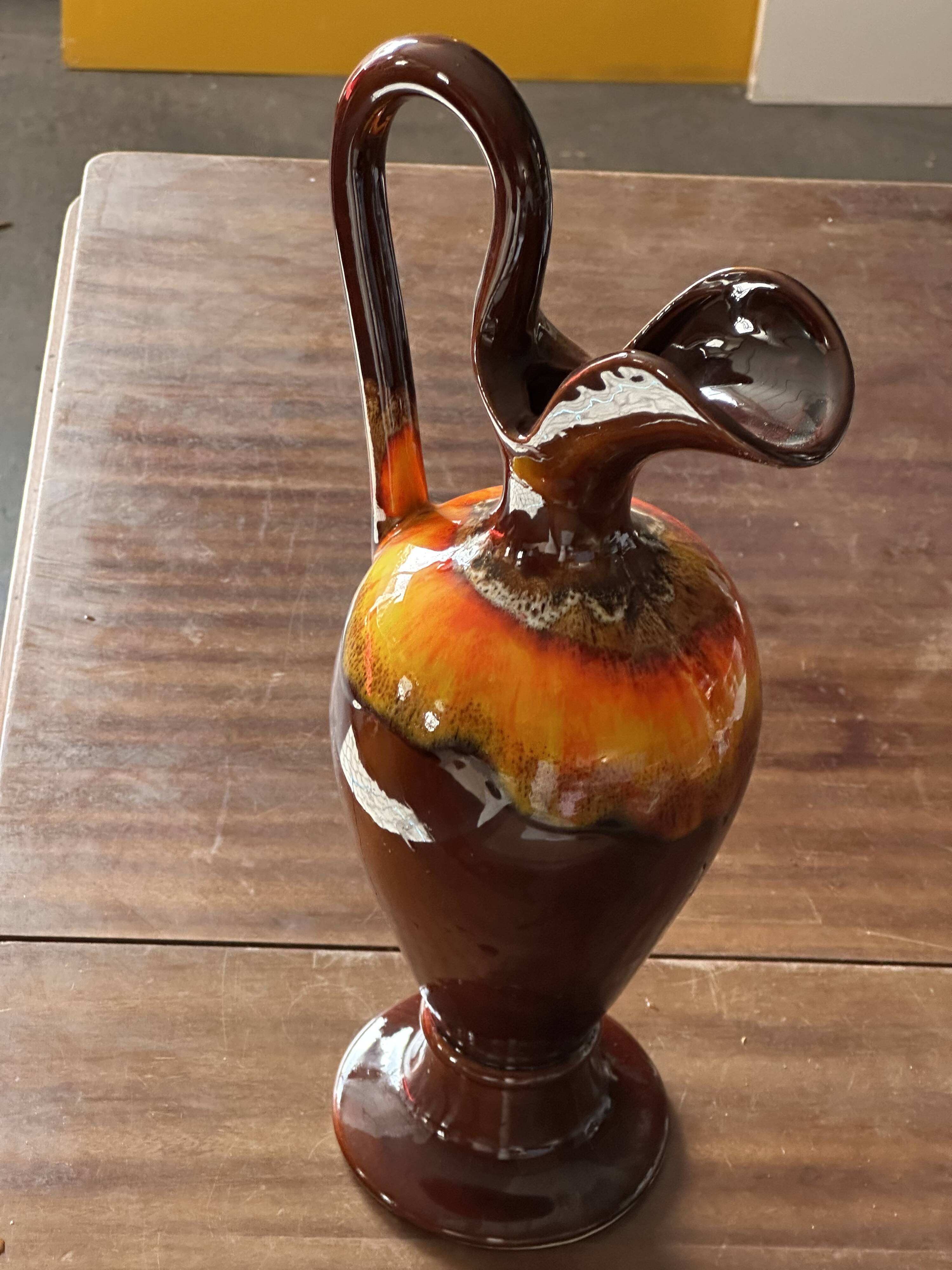 Vallauris ceramic soliflore vase H 37 cm