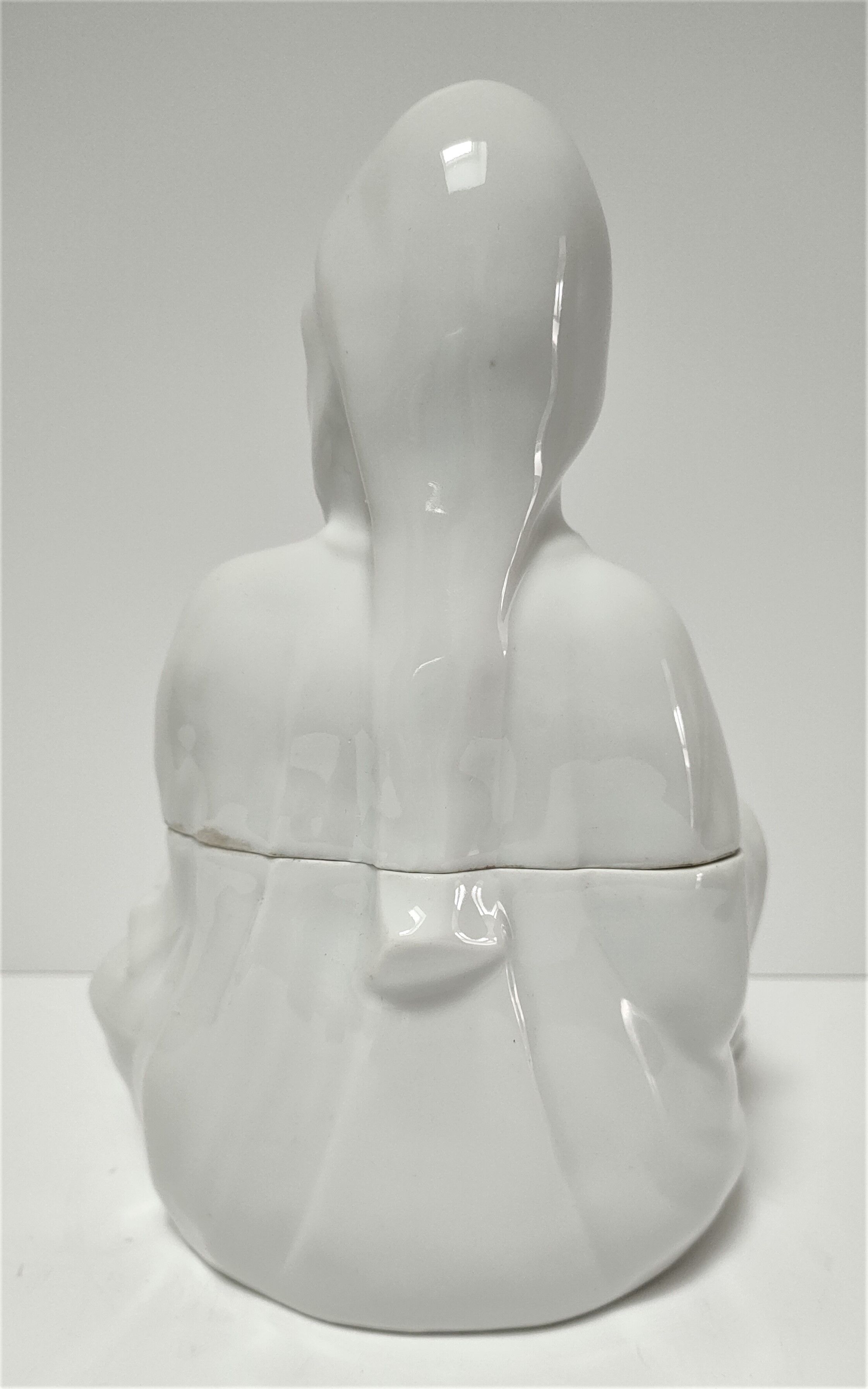 Anthropomorphic porcelain pot signed Baylac late nineteenth early twentieth