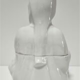 Anthropomorphic porcelain pot signed Baylac late nineteenth early twentieth