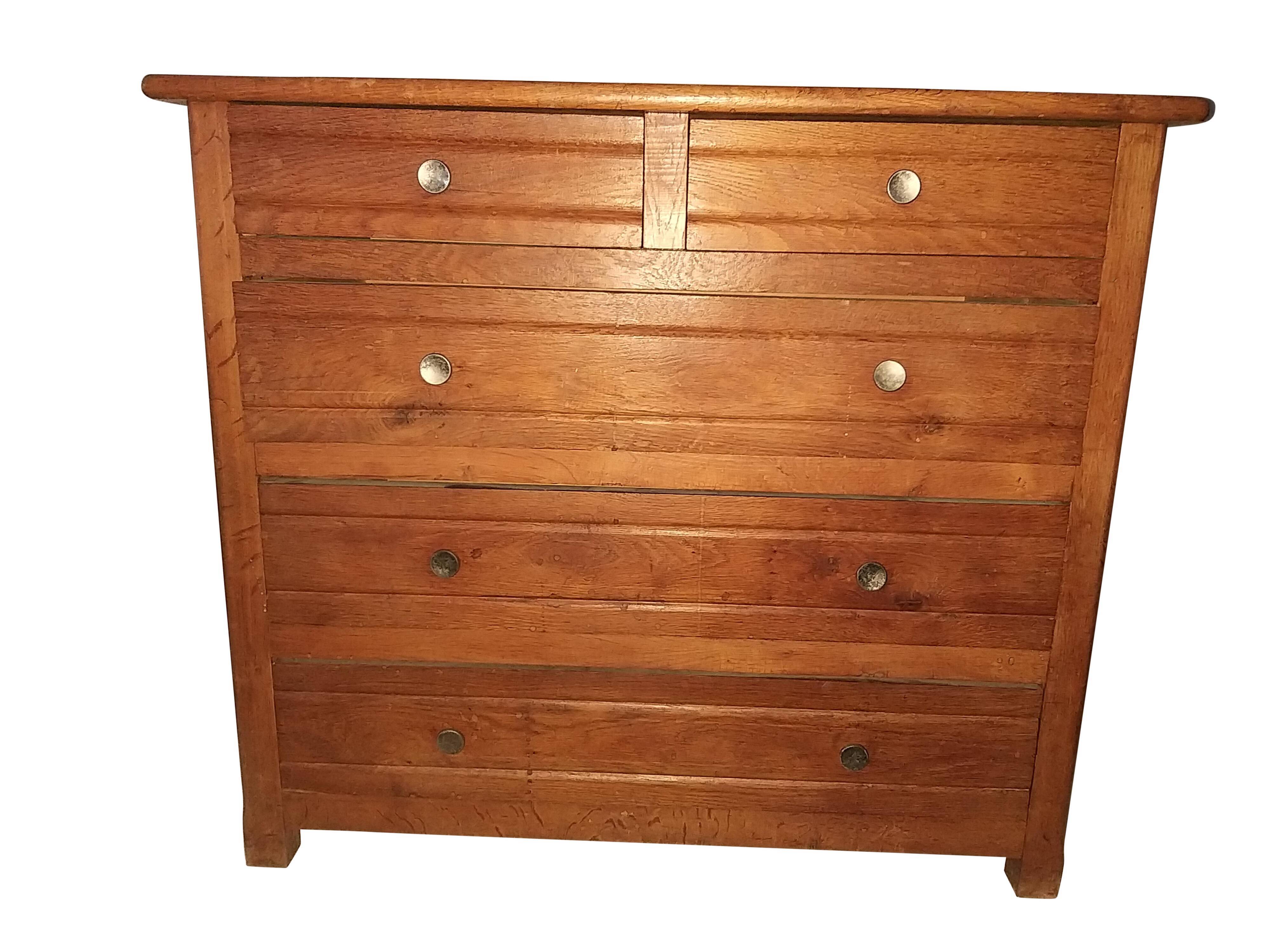 Commode 5 tiroirs en chêne