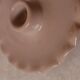 Ceramic candle holder beige serrated plate